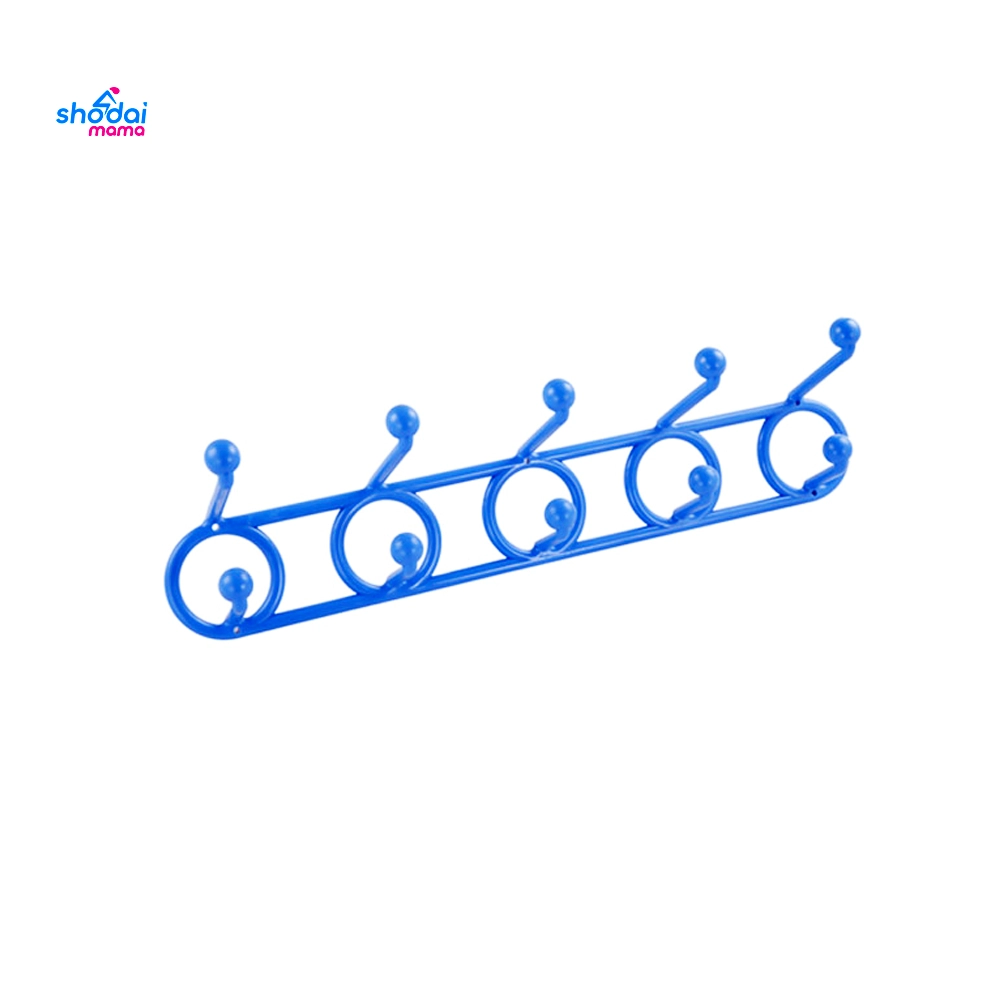 Wall Hanger 10 Hooks - SM Blue